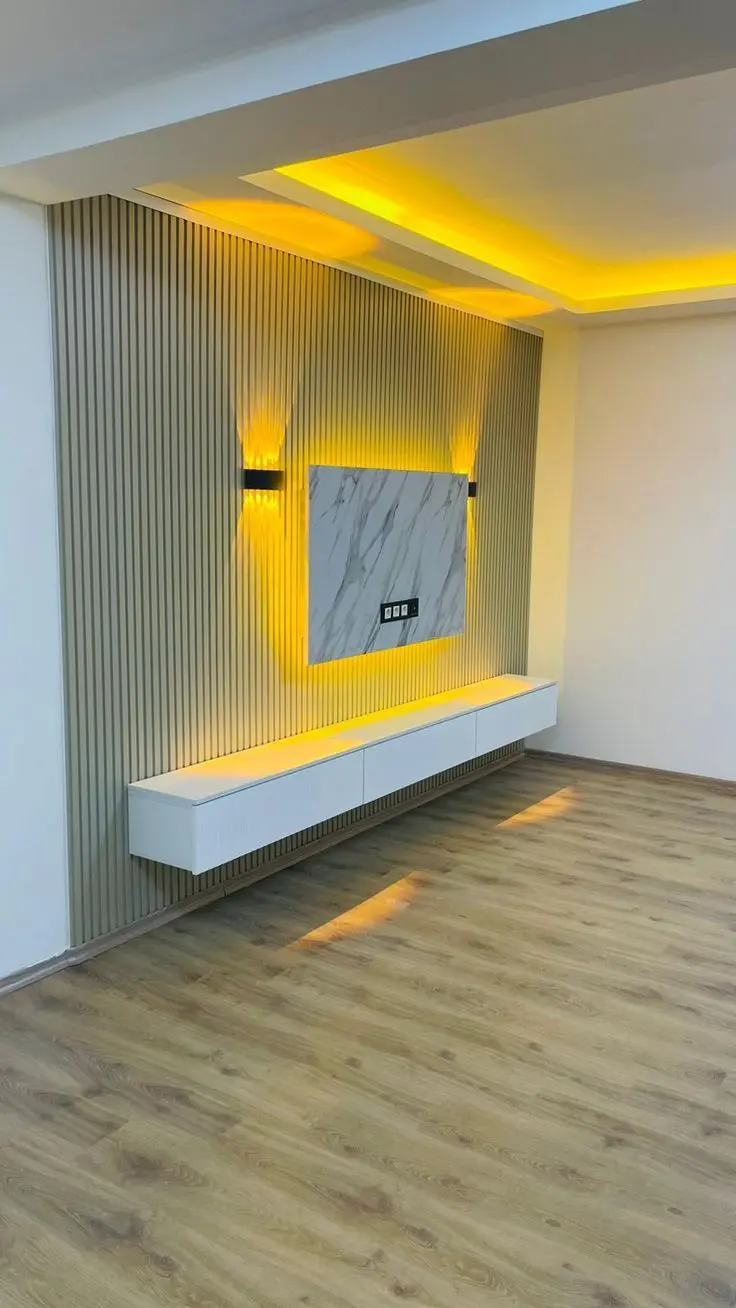 Stylish TV Unit with Decorative Lighting